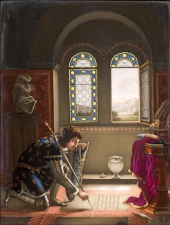 Charles VII writing a farewell letter to Agnes Sorel (After Richard).
