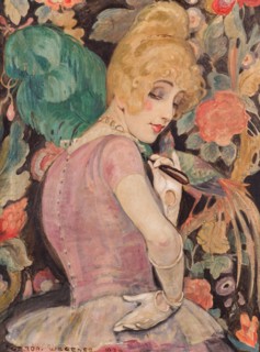 Lili with a Feather Fan, 1920.