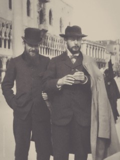 Pierre Bonnard (holding his Kodak box camera) with Ker-Xavier Roussel in Venice, 1899.