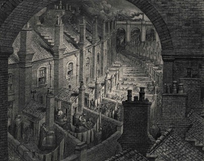 Over London - By Rail, 1872.