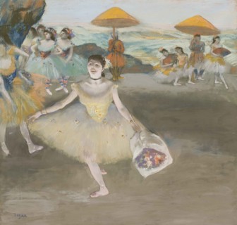 Danseuse au bouquet, saluant sur la scène (Dancer with bouquet), 1878.