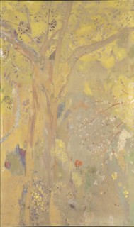 Arbre sur fond jaune. Décor pour le château de Domecy, 1901.