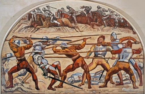 The Battle of Murten. Study, 1917.