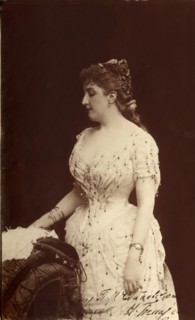 Portrait of the opera singer Maria Pavlovna Benardaki (1855-1913), née Leybrock, 1880s.