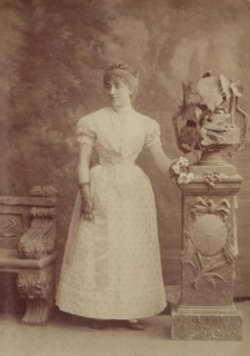 Portrait of the opera singer Nina Alexandrovna Friede (1859-1942) as Olga in opera Eugene Onegin by