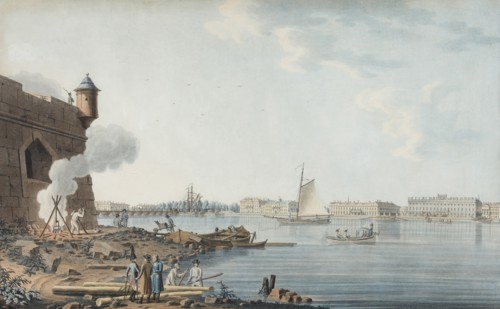 Saint Petersburg. View from the Peter and Paul Fortress on the Summer Garden, 1806.