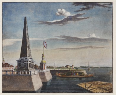 View of the Kronstadt pier, Early 19th cen..