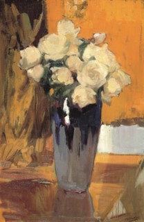 White roses from my home garden, 1920. Creator: Sorolla y Bastida, Joaquín (1863-1923).