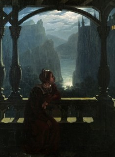 Knight's Castle in the Moonlight, 1817. Creator: Hampe, Carl Friedrich (1772-1848).