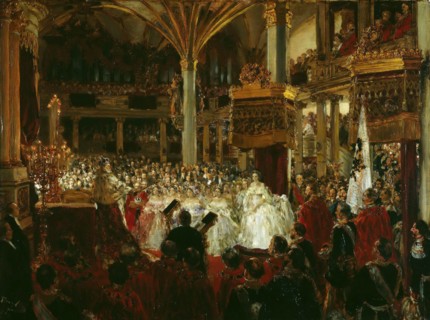 The Coronation of William I as King of Prussia at Königsberg Castle in 1861, 1861. Creator: Menzel, Adolph Friedrich, von (1815-1905).