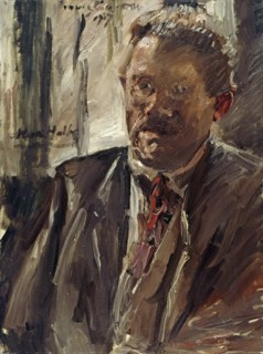 Portrait of Max Halbe (1865-1944), 1917. Creator: Corinth, Lovis (1858-1925).