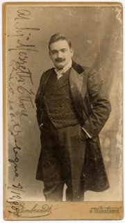 Portrait of the opera singer Enrico Caruso (1873-1921), 1900s. Creator: Photo studio Rembrandt, Warsaw.