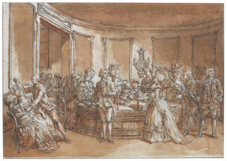 A mesmeric tub. Creator: Desrais, Claude Louis (1746-1816).