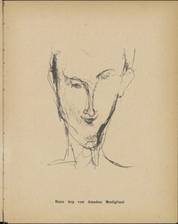 Portrait of Hans Arp (1886-1966), 1916. Creator: Modigliani, Amedeo (1884-1920).