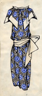 Design for a dress, 1924. Creator: Popova, Lyubov Sergeyevna (1889-1924).
