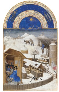 February (Les Très Riches Heures du duc de Berry), 1412-1416. Creator: Limbourg brothers (active 1385-1416).