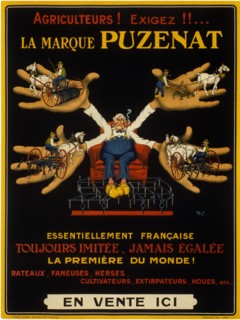 Agriculteurs! exigez!!... la marque Puzenat essentiellement française. Creator: Mich (Jean-Marie Michel Liebeaux) (1881-1923).