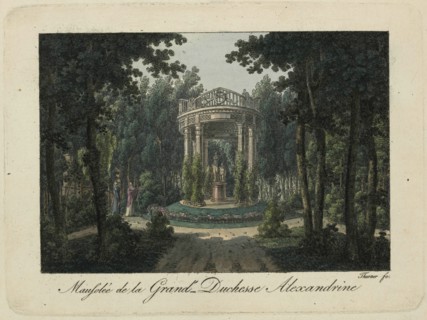 The monument to Grand Duchess Alexandra Pavlovna at Pavlovsk, 1810s. Creator: Thurner (active first quarter of the 19th century).