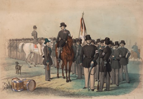 Münchner Volksbewaffnung. Landwehr-Freikorps, 1848.