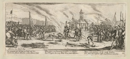 The Miseries and Misfortunes of War, folio 13: The Stake, 1633.