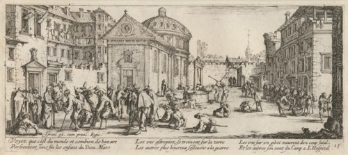 The Miseries and Misfortunes of War, folio 15: The Hospital, 1633.