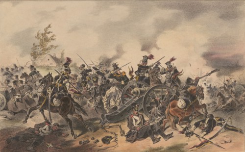 Attack on a Russian battery, 1835.