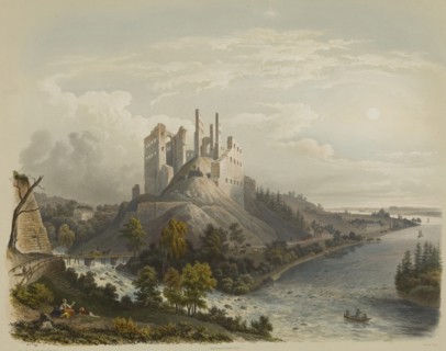 Ruins of the Koknese castle, 1847.