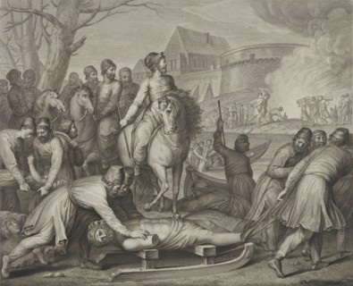 The destruction of pagan gods by Mieszko I of Poland, Late 18th century.