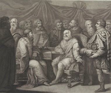 Casimir I the Restorer meeting the emperor Henry III, Late 18th century.