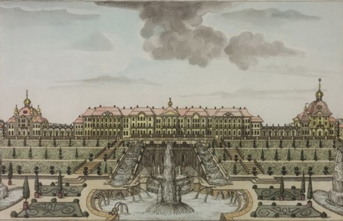View of the Great Palace in Peterhof, Between 1792 and 1820.