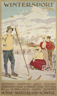 Winter sports, Switzerland, c1900.