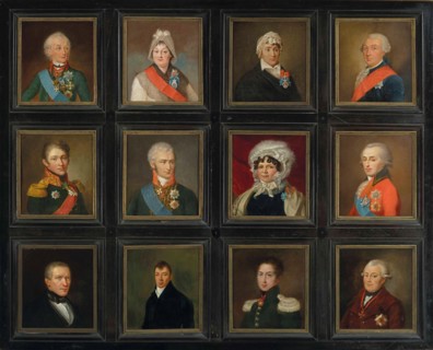 Twelve miniature portraits of the family of Natalia Zubova, née Suvorova (1775-1844), and Count Niko