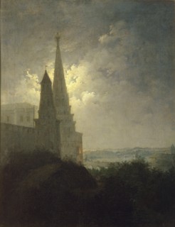 View of the Moscow Kremlin and Zamoskvorechye at night, 1849.