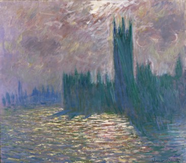 Monet, Londres. Le Parlement. Reflets sur la Tamise