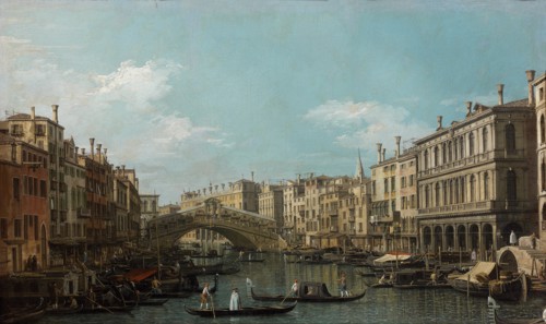The Grand Canal with the Rialto Bridge from the South, 1740.