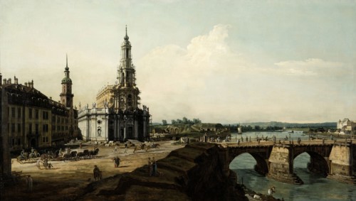 Dresden seen from the left banks of the river Elbe, 1748.