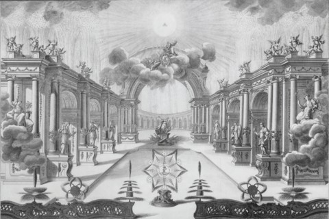 Fireworks on the occasion of the coronation of Empress Catherine II in September 1762 in Moscow, 176