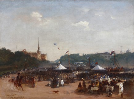 The Balagans on the Field of Mars in Saint Petersburg, 1869.