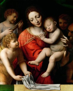 Madonna and Sleeping Child with Three Angels, First Half of 16th century.