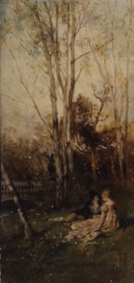 Scene in the park (Couple in the park), 1875.