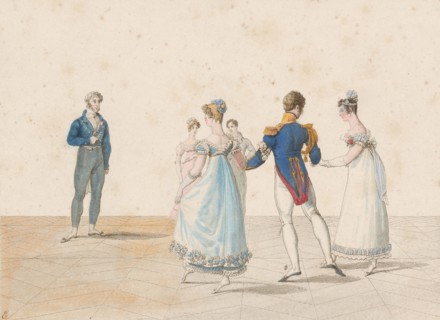 The Quadrille: La Pastourelle (The Shepherd Girl), 1820s.