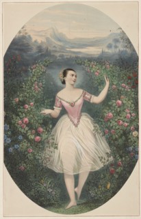 Portrait of the ballerina Marie Taglioni (1804-1884) in ballet Théa ou La Fée aux Fleurs by Cesare P
