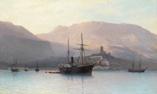 View of the Cathedral of Saint John Chrysostom in Yalta, 1886.