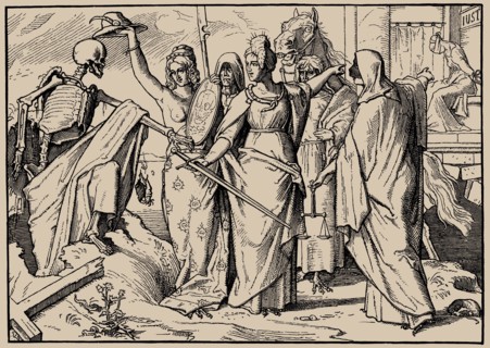 Also a Dance of Death, Sheet I (Resurrection of death), 1849.