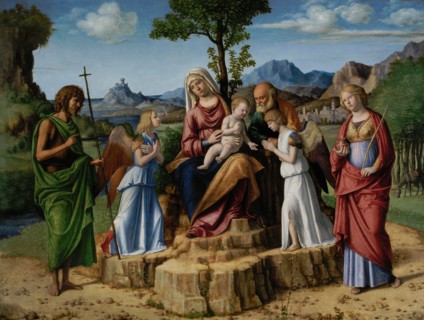 The Rest on the Flight into Egypt with Saint John the Baptist, c1497.