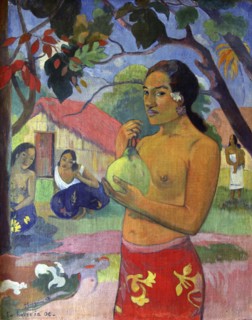 'Eu haere ia oe (Woman Holding a Fruit. Where Are You Going?)', 1893.  Artist: Paul Gauguin