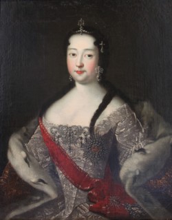 'Portrait of the Tsesarevna Anna Petrovna', 1740s.  Artist: Ivan Adolsky