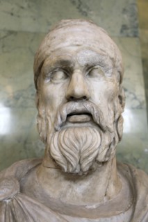 Roman bust of a Dacian tarabostes (nobleman), early 2nd century. Artist: Unknown
