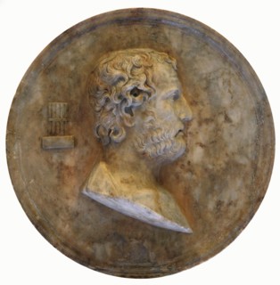 Disc with a portrait of Aeschines, Ancient Greek statesman and orator, 2nd century. Artist: Unknown
