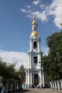 Bell tower of St Nicholas Naval Cathedral, St Petersburg, Russia, 2011. Artist: Sheldon Marshall